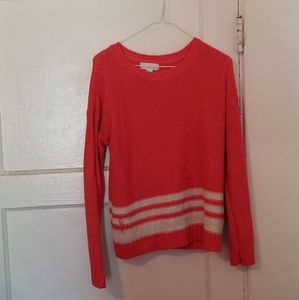 Orange Knit Long Sleeve Sweater